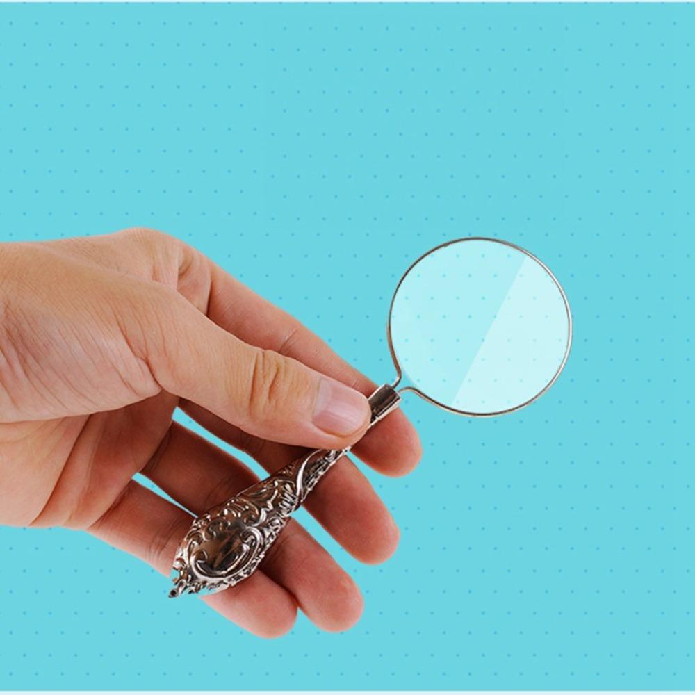 Portable Handheld Pocket Tool Magnifying Glass Loupe Magnifier Glass Lens Delicate PatternHandle