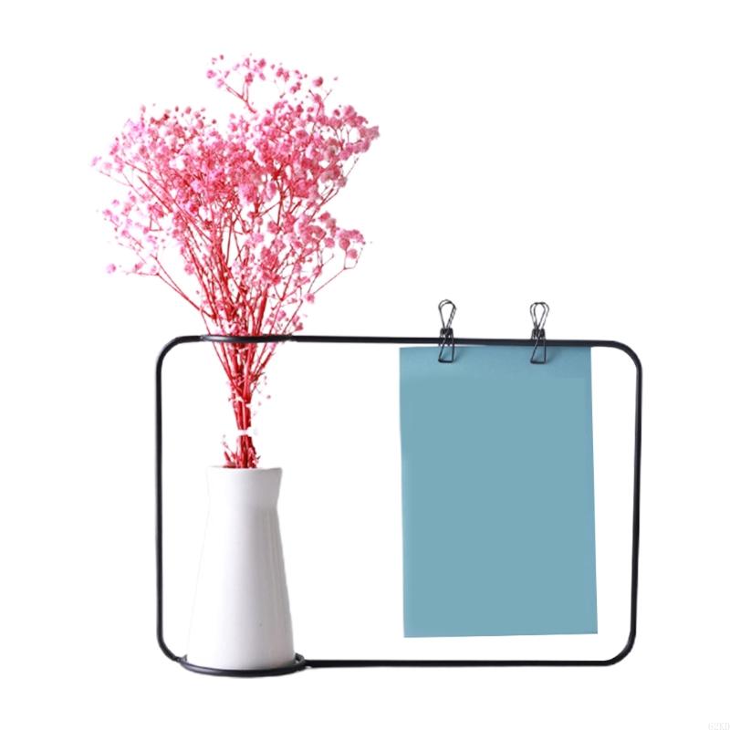 62KD Скандинавская кованая железная фоторамка с вазой, украшение для домашнего настольного декора