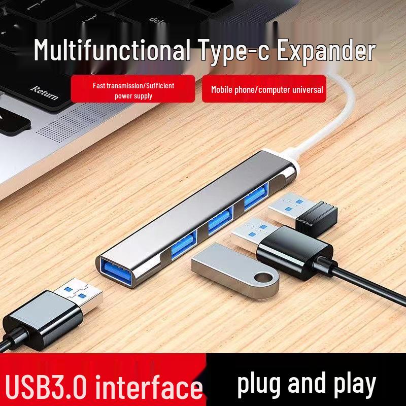 Высокоскоростная многофункциональная док-станция Type-C USB 3.0 - 4-портовый расширитель для ноутбука