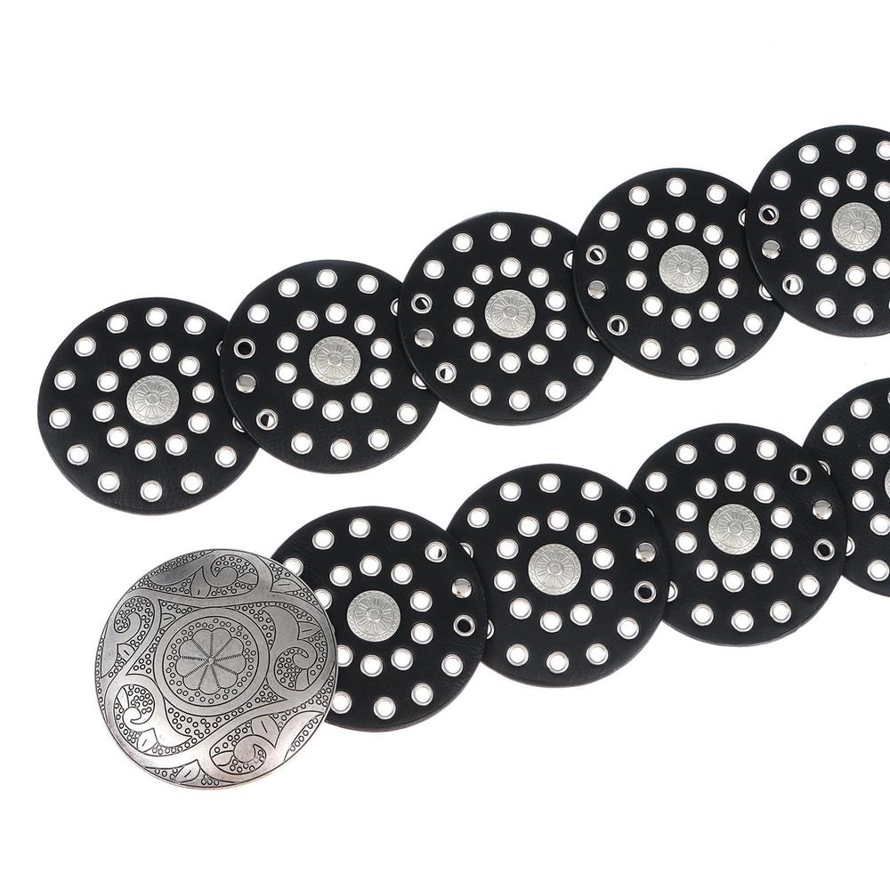 Полый пояс в западном стиле, преувеличенный ковбойский широкий дисковый ремень для женщин