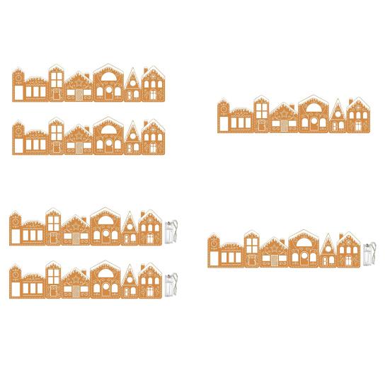 Рождественский пряничный домик, картонный набор, складной пряничный городок, декор для столешницы, фермерский дом, интерьерная центральная композиция