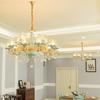 European-Style Ceramic Retro Atmospheric Chandelier For Living Room Bedroom Model Room Villa Duplex Floor Chandelier
