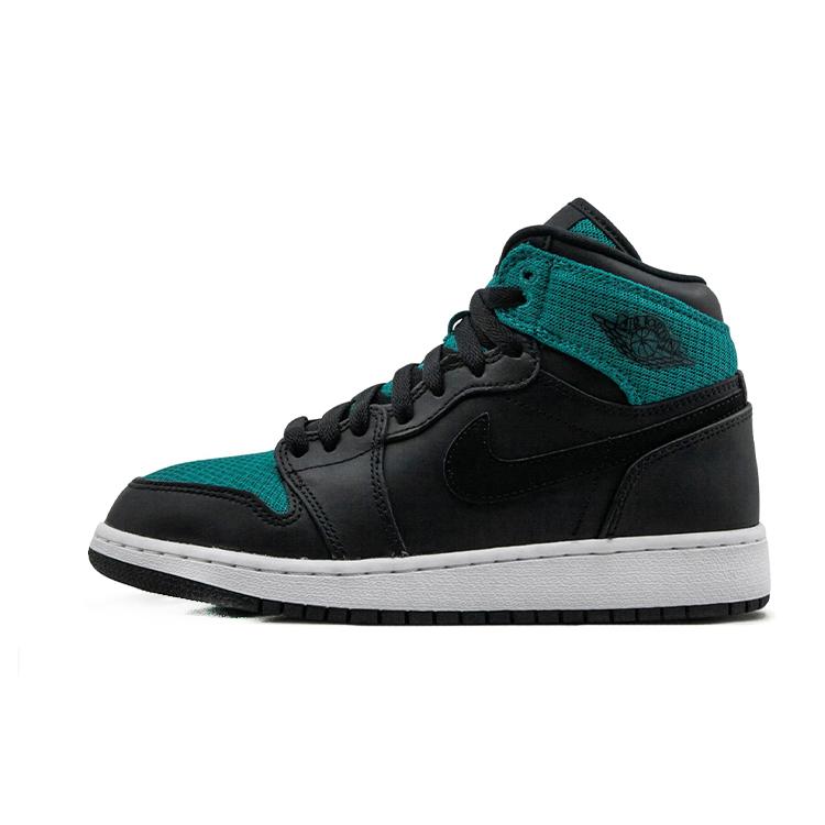 Jordan Air Jordan 1 Retro High Rio Teal High top Children's Basketball Shoes Black Green Teenagers 332148-011