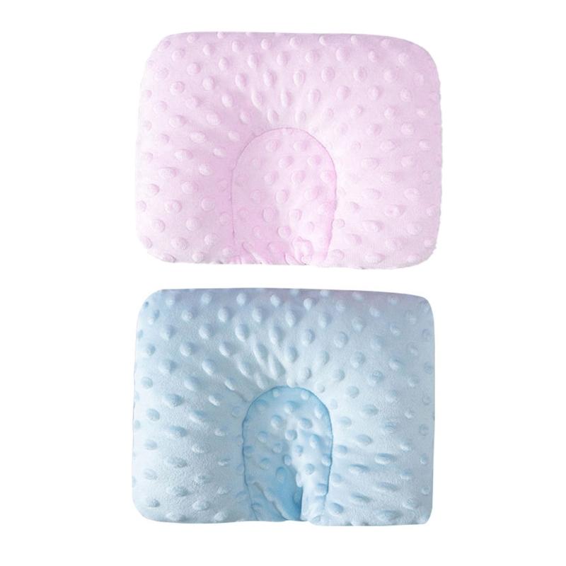 Вогнутая подушка для новорожденных Двусторонняя подушка для поддержки головы Дышащие удобные подушки для младенцев мальчиков и девочек
