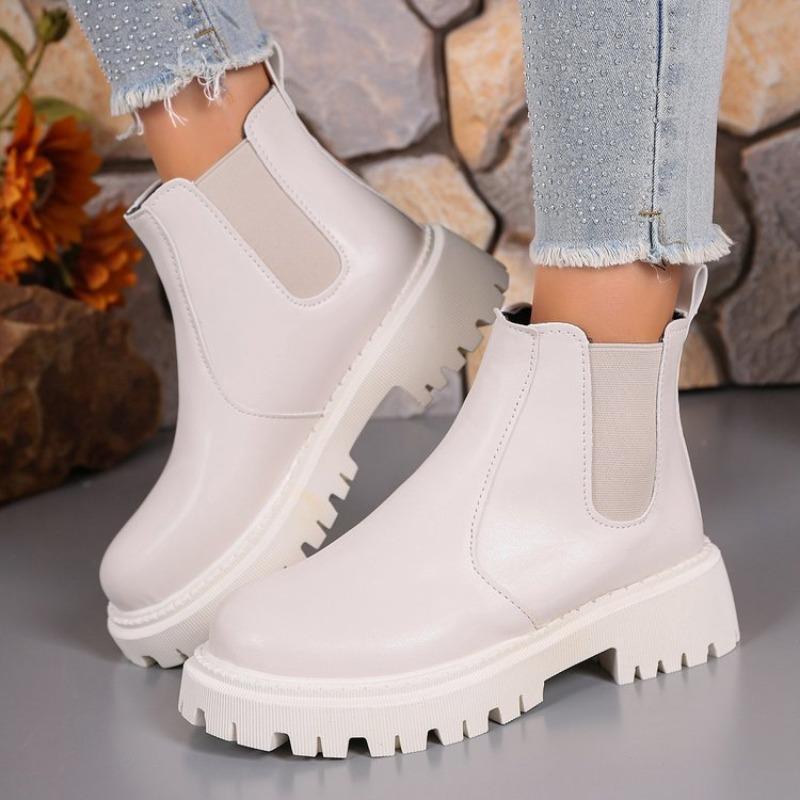 Women Chelsea Boots Thick-soled Winter Comfortable Shoes Women Outdoor Fashion Thick-soled Short Boots Women De Mujer