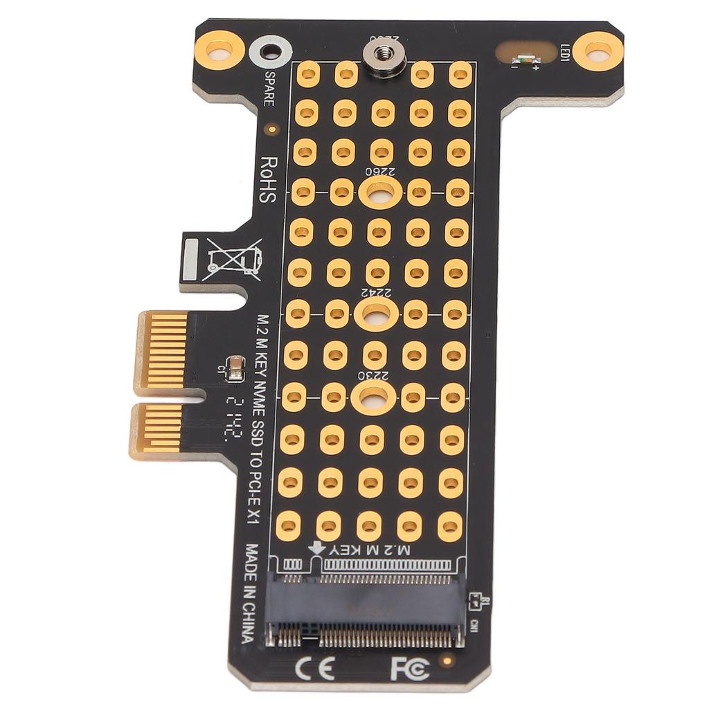 NVMe M.2 To PCIE X1 Riser Card Full Height Baffle NVMe PCIE Adapter for Win for OS X for Linux for
