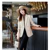 Женская шикарная винтажная куртка, пальто, модный дизайн, универсальная элегантная офисная одежда с длинными рукавами, темпераментная женская шикарная верхняя одежда