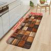 Кухонный коврик с цветным деревянным принтом, мягкий утолщенный кухонный коврик, водонепроницаемый нескользящий маслостойкий напольный коврик, коврик для бега