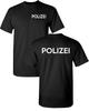 Футболки унисекс Polizei с принтом немецкой полиции спереди и сзади 1620