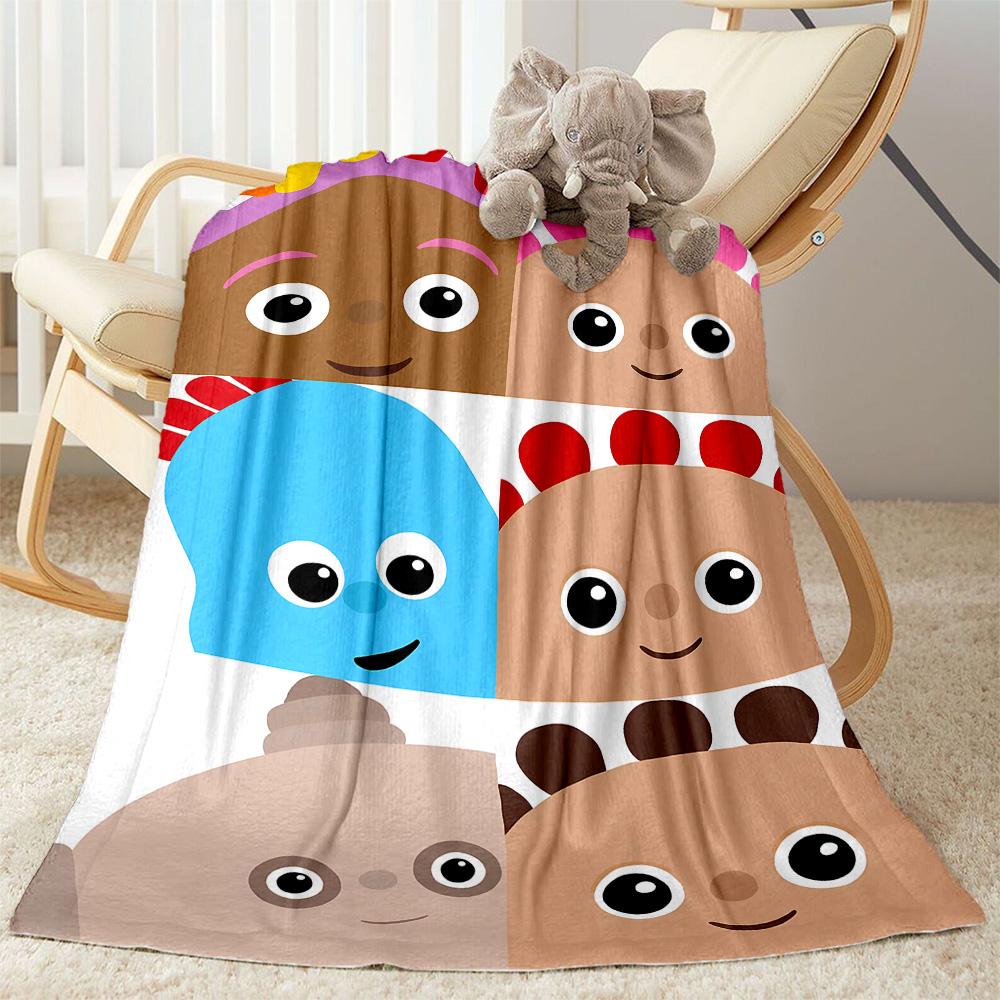 Night Garden Characters Blanket Durable Comfort Perfect for Picnics Sofa Bed All-Season Use Digital Print Ideal Gift For Birthday Valentine'S Day