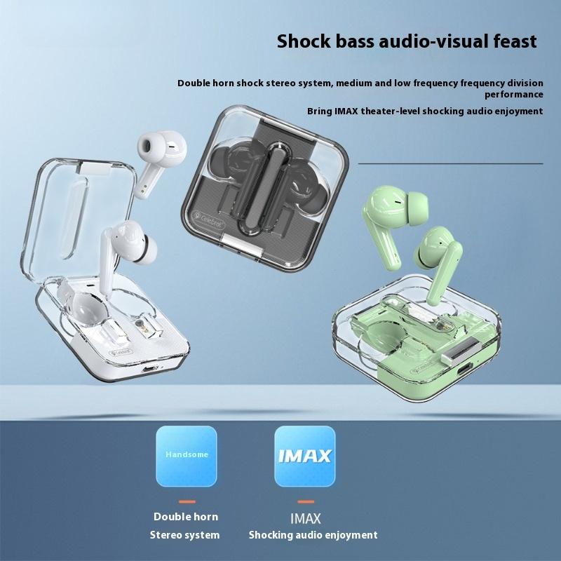Полностью прозрачные внутриканальные наушники Macaron Color, модная мощная беспроводная Bluetooth-гарнитура с басами