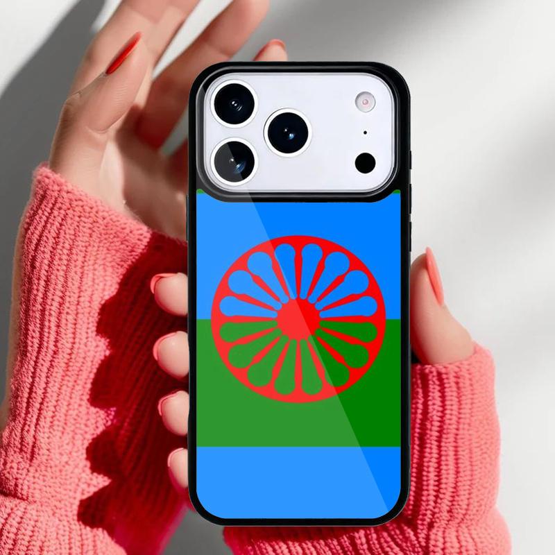 Gypsy Romani Roma Flag print Phone Case for iPhone 17 16 15 14 13 Pro Max Back Cover for 12 11 Pro Coque
