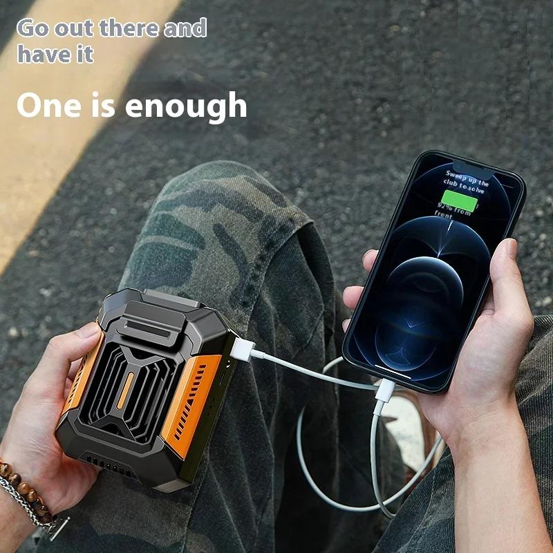 Portable Waist Hanging Fan Outdoor Construction Site Cooling Fan Long Lasting Battery