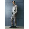 H M Tailored Trousers Regular Fit Dark Grey Melange