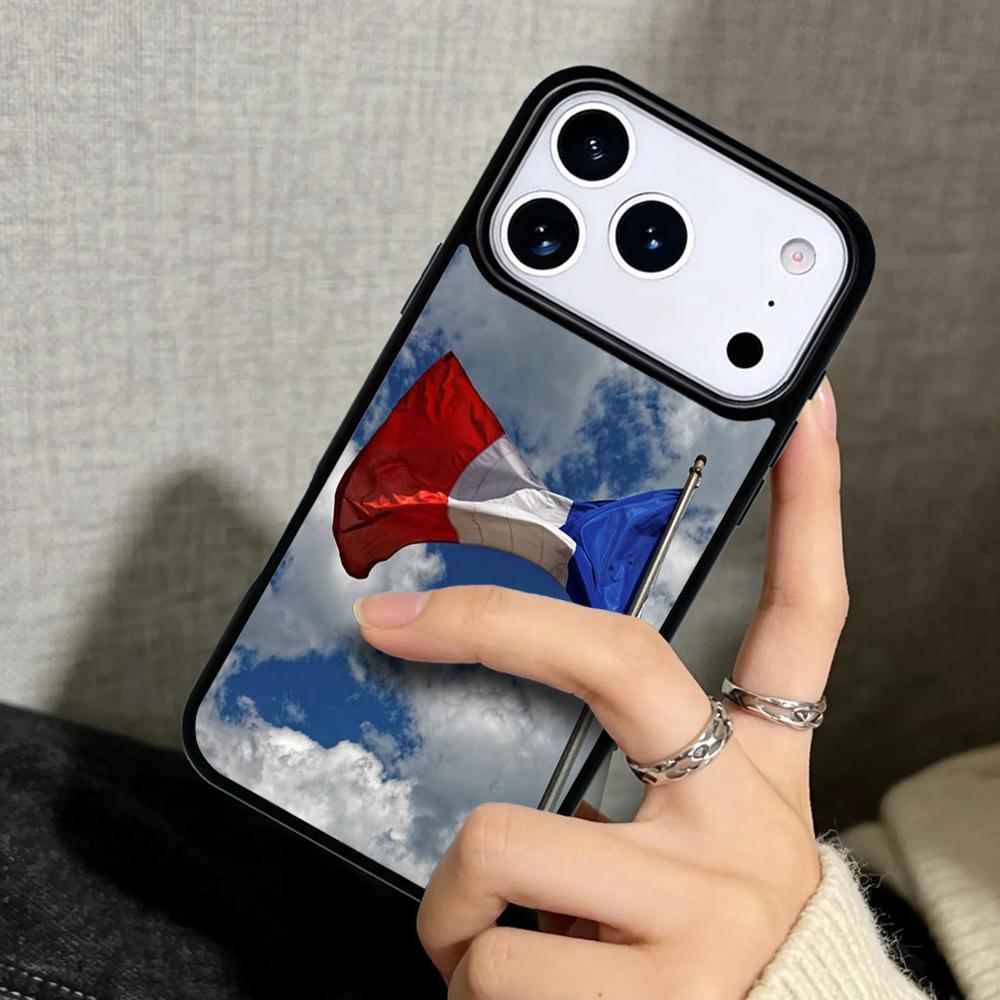 Чехол Case для iPhone 17 Air 16 Pro Max 15 Plus 11 13 Mini 14 12 Задняя крышка телефона Флаг Франции