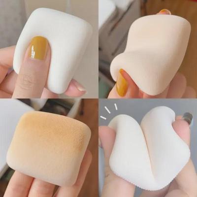 Японская губка для макияжа Marshmallow двойного назначения: Пуховка Air Cushion Powder Puff для сухого и влажного нанесения