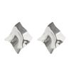 Simples Personality Pleated Tides Earrings Geometric Irregular Exaggerated Mirror Temperament Large Earrings Female