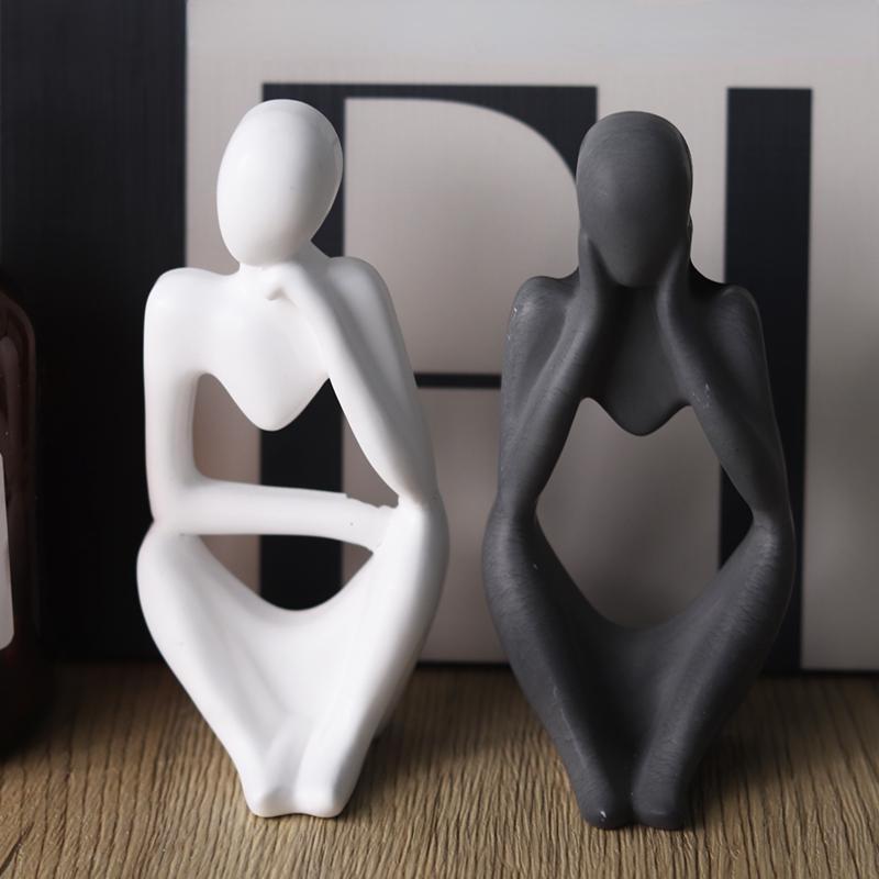 DIY Thinker Статуя Силиконовая Форма 3D Nordic Art Абстрактное Человеческое Тело Гипсовый Орнамент Форма Эпоксидная Смола Ручная Работа Форма Домашний Декор