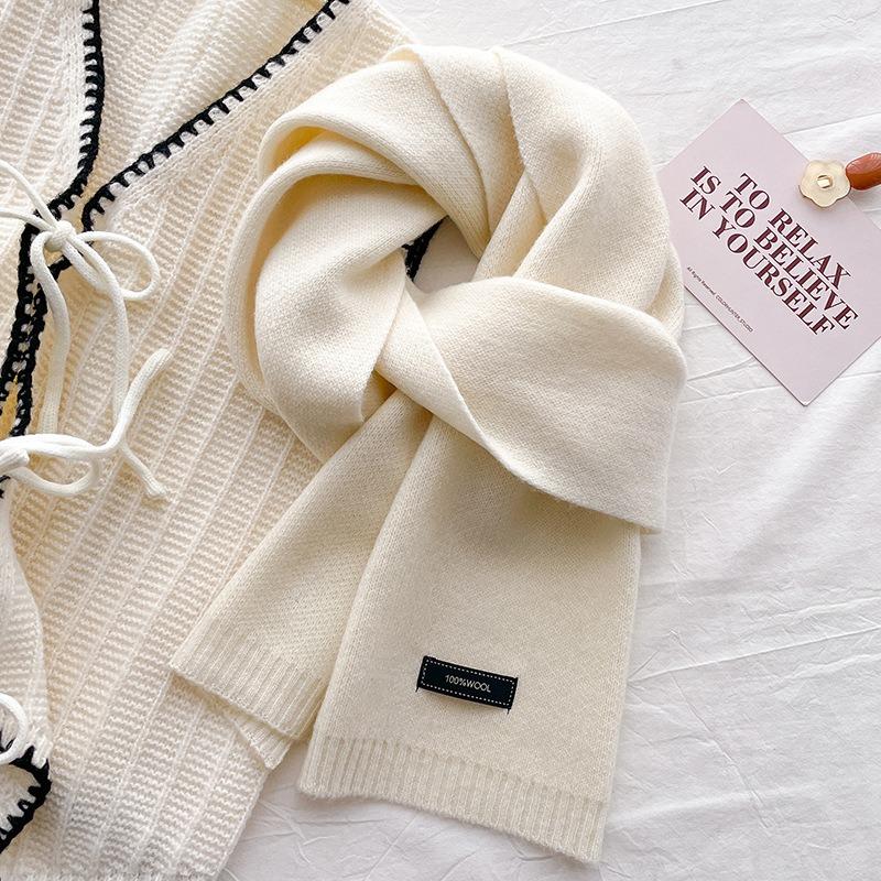 Winter High-end Pure Wool Knitted Scarf, Red Scarf, Gifts for Men and Women Couples, New Models