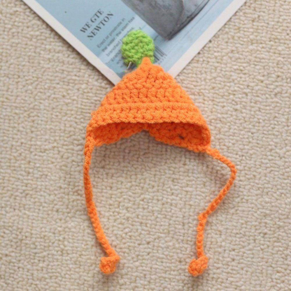 Cute Mini Knitted Hats Candy Color Casual Wear Hat Cartoon Animal Doll Hat  for Skirt