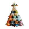 2D Acrylic Dragon Hanging Decoration Flat Cartoon Flying Dragon Egg Christmas Tree Hanging Ornament Indoor Home Holiday Party Pendant