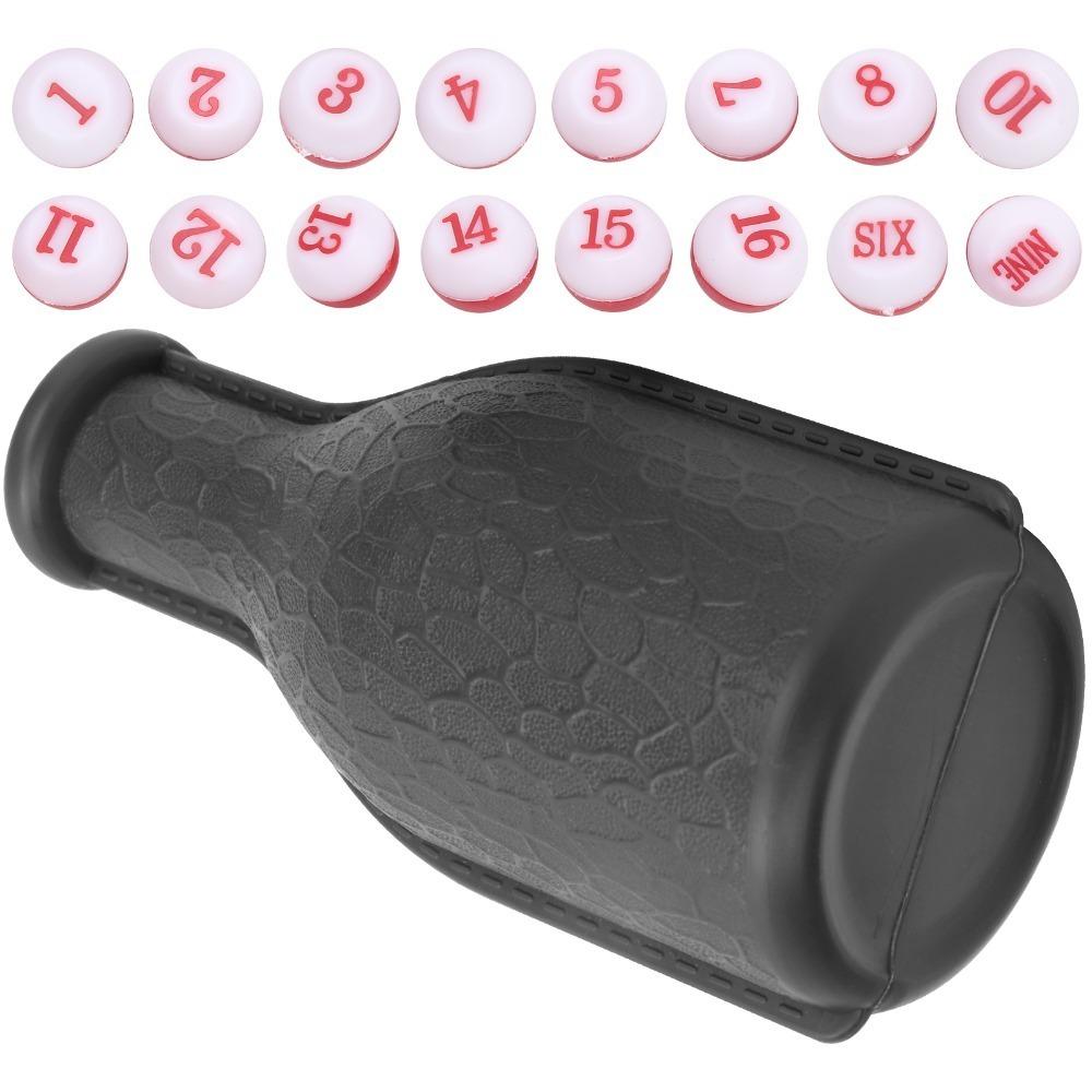 Standard Set Billiard Shaker Bottle Plastic Scoring Pool Shaker Billiard Dice  Bar Club