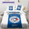 Custom Name Toronto Blue Jays Pattern Bedding Quilt Set  Home Decoration  Gift (1 * duvet cover + 2 * pillowcase  without core)