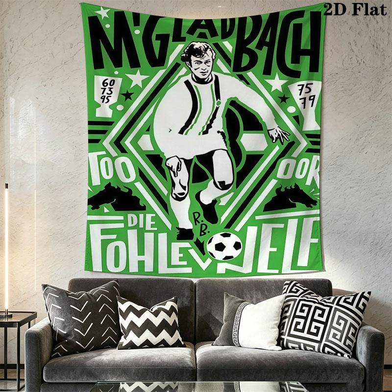 Borussia Wall Hanging Printed Fabric Blanket Decorative Tapestries for Bedroom Living Room Home Decor