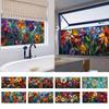 Window Film Static Cling Privacy Protection Reusable Flower Glass Film UV Protection Decorative Window Sticker Home Decoration