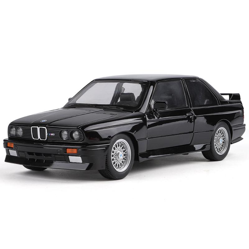 1:24 BMW M3 E30 1988 литой суперкар модель автомобиля украшение, двери открываются, детская регенеративная игрушечная машинка подарок