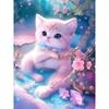 DIY полная круглая алмазная живопись вышивка крестиком 3D милый котенок животное сцена домашний деко художественное здание корабль алмазная живопись 5d алмазная живопись