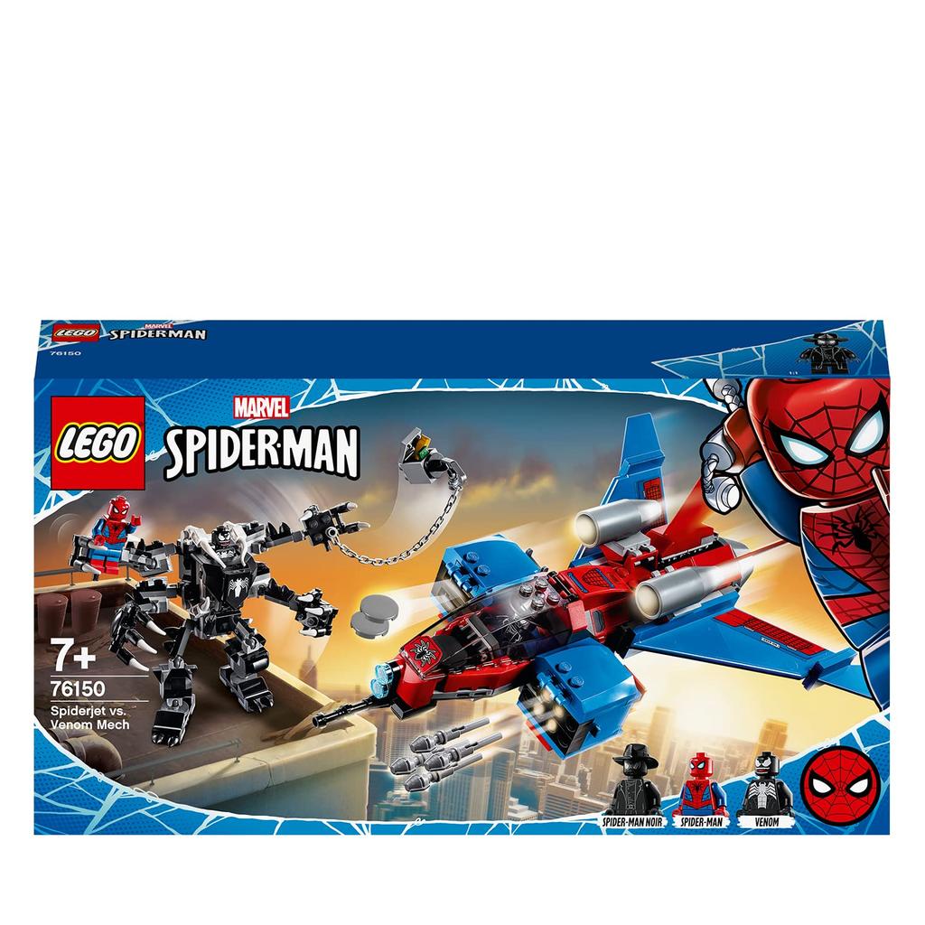 LEGO Super Heroes Spider Jet and Venom Mecha Suit Showdown 76150