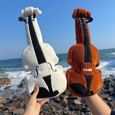 Плюшевые игрушки скрипки 27 см, забавные декоративные украшения, реалистичная кукла скрипка, изысканные подушки для бросания, подарки на день рождения для ребенка, друзей
