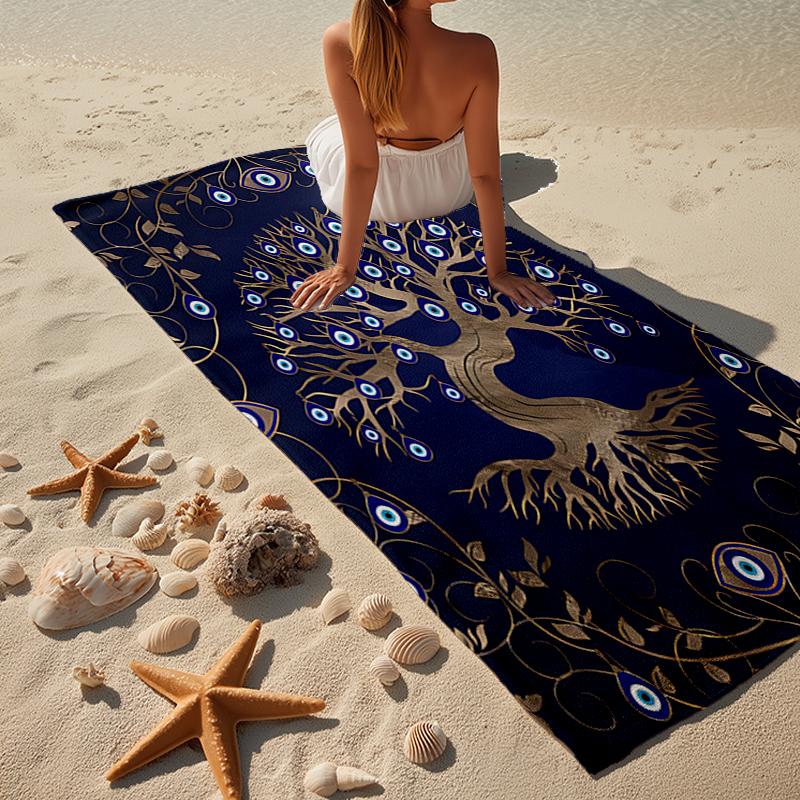 Tree Of Life Connection Beach Towel, Super Soft Microfiber, Gift for Her/Him, Birthday, for Pool, Beach, Travel, Home Decor Fan gifts