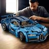 1690 деталей Синий Игрушечная Модель Спортивного Автомобиля - Модный Дизайн, Развивает Креативность и Практические Навыки, Подходит для Ежедневных Развлечений