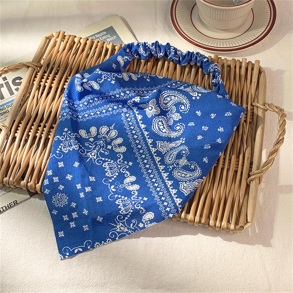 Ретро косынка, популярная в сети, новая повязка на голову, тканевая женская треугольная повязка на голову, дышащая повязка на голову, эластичная треугольная косынка, повязка на голову