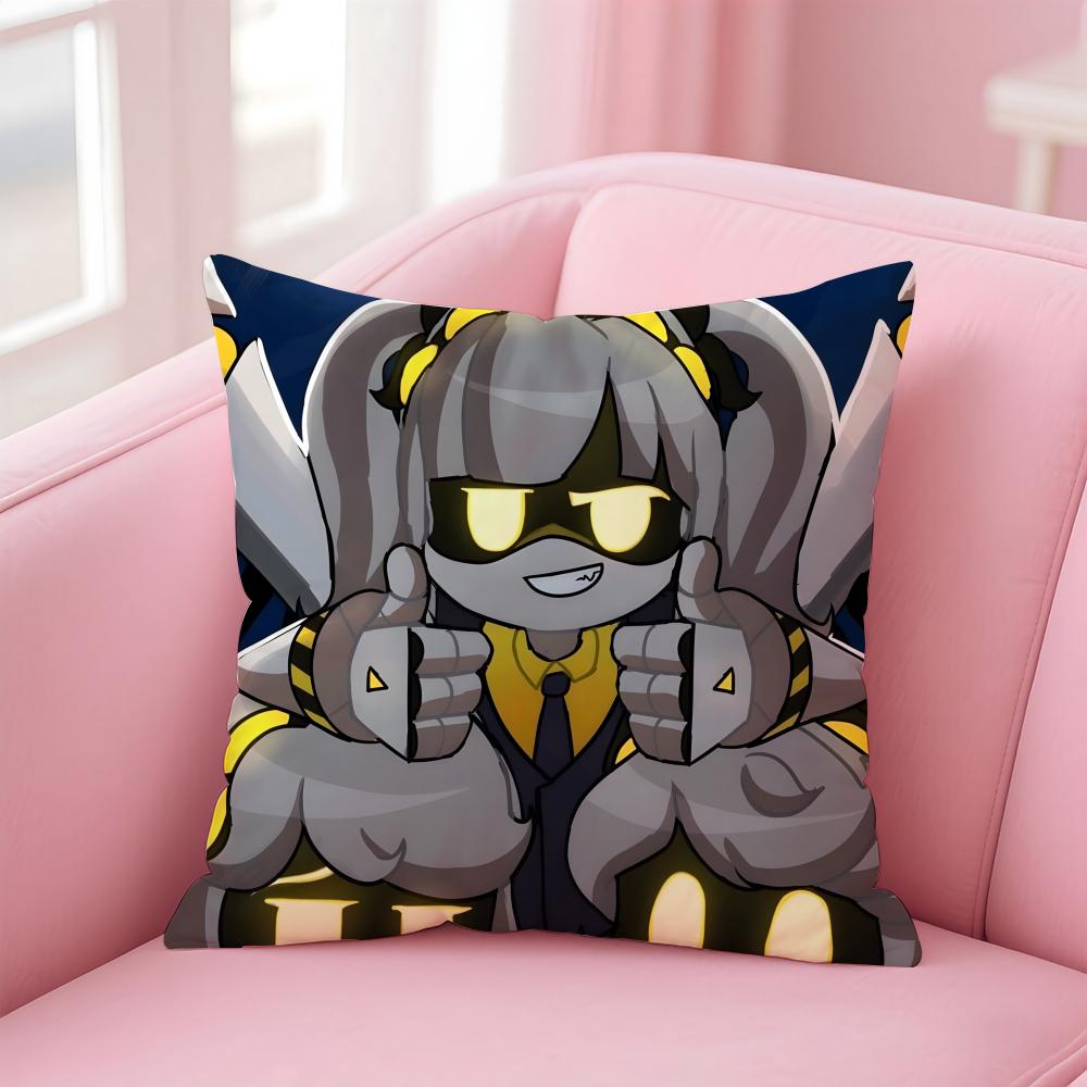 Fashion MMurder Drones Cartoon Cushion Cover Pillowcase Short Plush Invisible zipper Room Sofa Cushion Cover