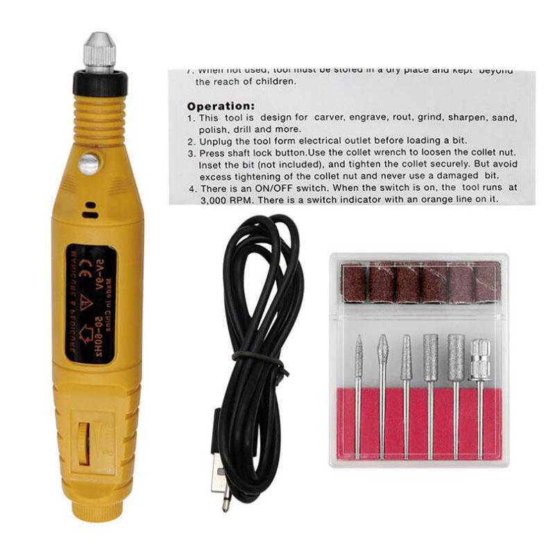 Portable Electric Manicure Art Pen Electric Nail Grinder Nail Efile Nail Drill Pen Manicure Machine Kit Salon Home Use