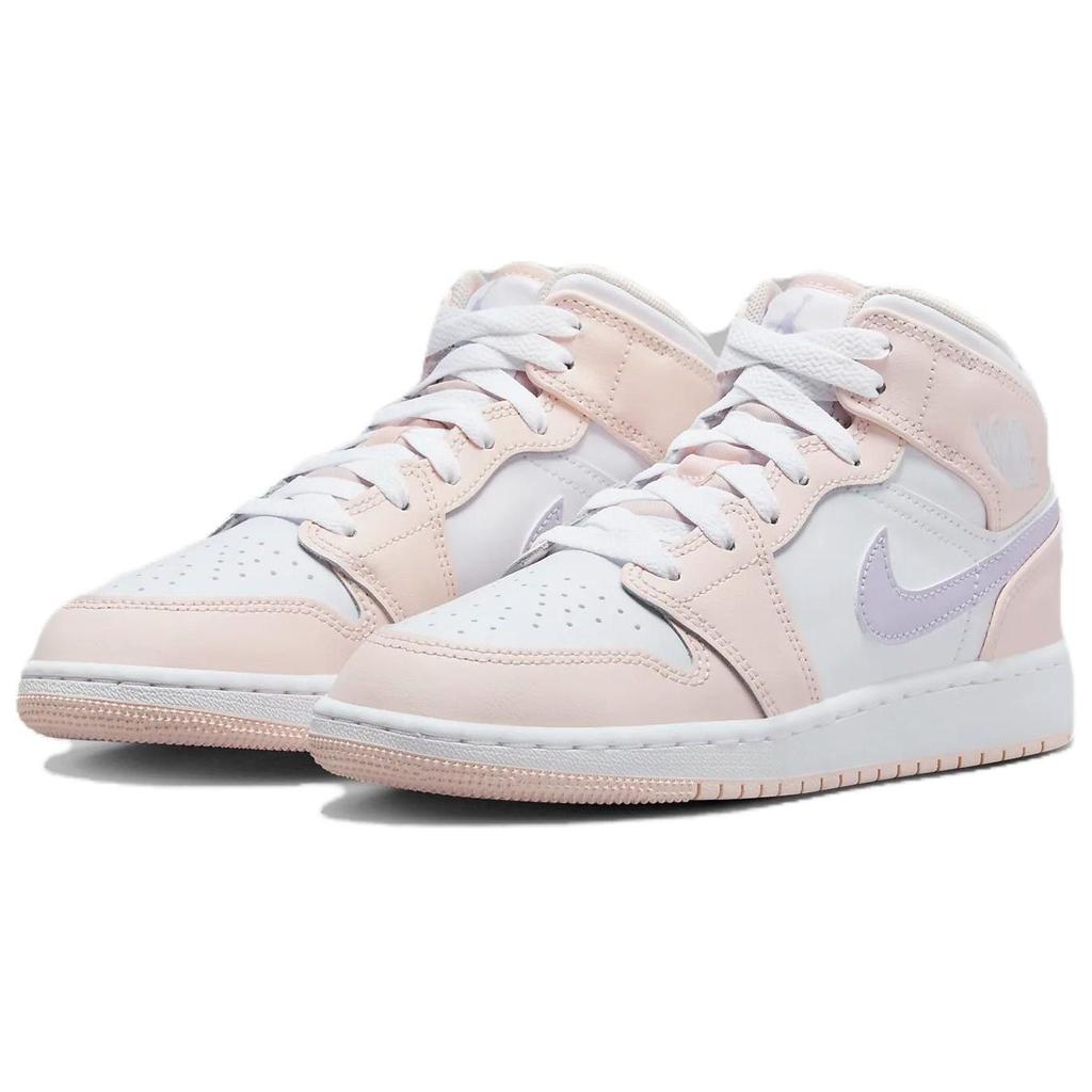 Детские кроссовки Air Jordan 1 Mid GS Pink Wash Violet-Frost White FD8780-601