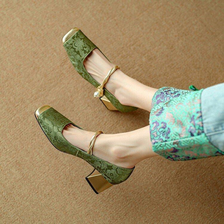Модные женские мягкие и удобные балетки Женские ретро на среднем каблуке Женская мода На все случаи жизни Zapatos De Mujer Обувь Лолиты