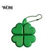 Clover Bag Pendant Four-Leaf Clicker Keychain, 3D Printed Leaf Push Toy with Ball Chain Chain, Stress Relief Finger Toy, Decorative Accessory