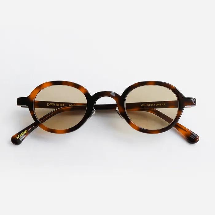 [29СМ Эксклюзив] Ginger Eyewear DIVER BOLD + КЕМЕЛЬСКИЙ ЛИНЗ type Diver Bold (Верблюжий оттенок)
