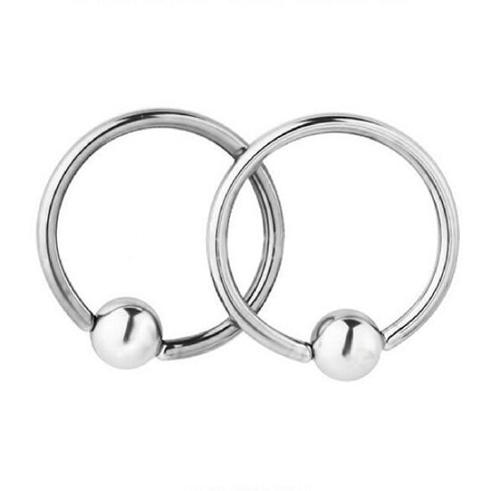 2шт 4 мм мужчины женщины хирургическая сталь кольцо в носу обруч пирсинг хряща