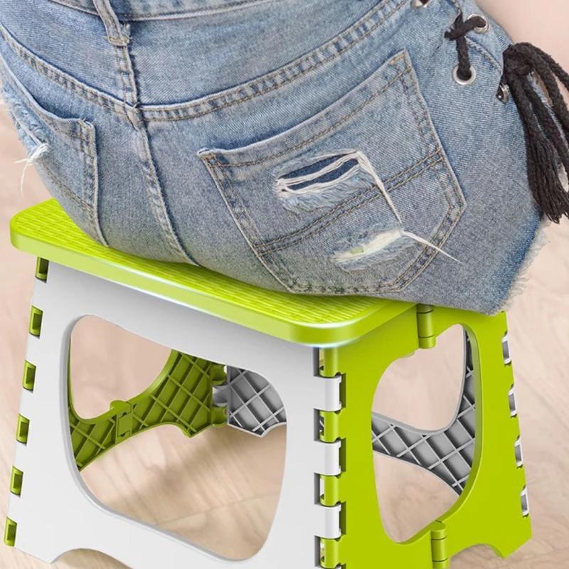 Маленький табурет, складной регулируемый табурет для дома, переносной стул для путешествий и рыбалки на открытом воздухе, пластиковый табурет для дома, низкий табурет