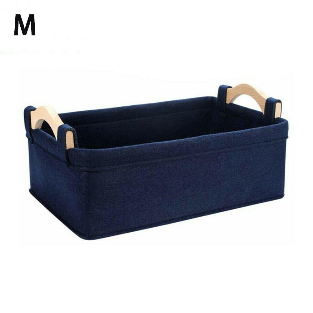 Box Storage Basket Felt Square Washable Durable Store Blankets Clothes