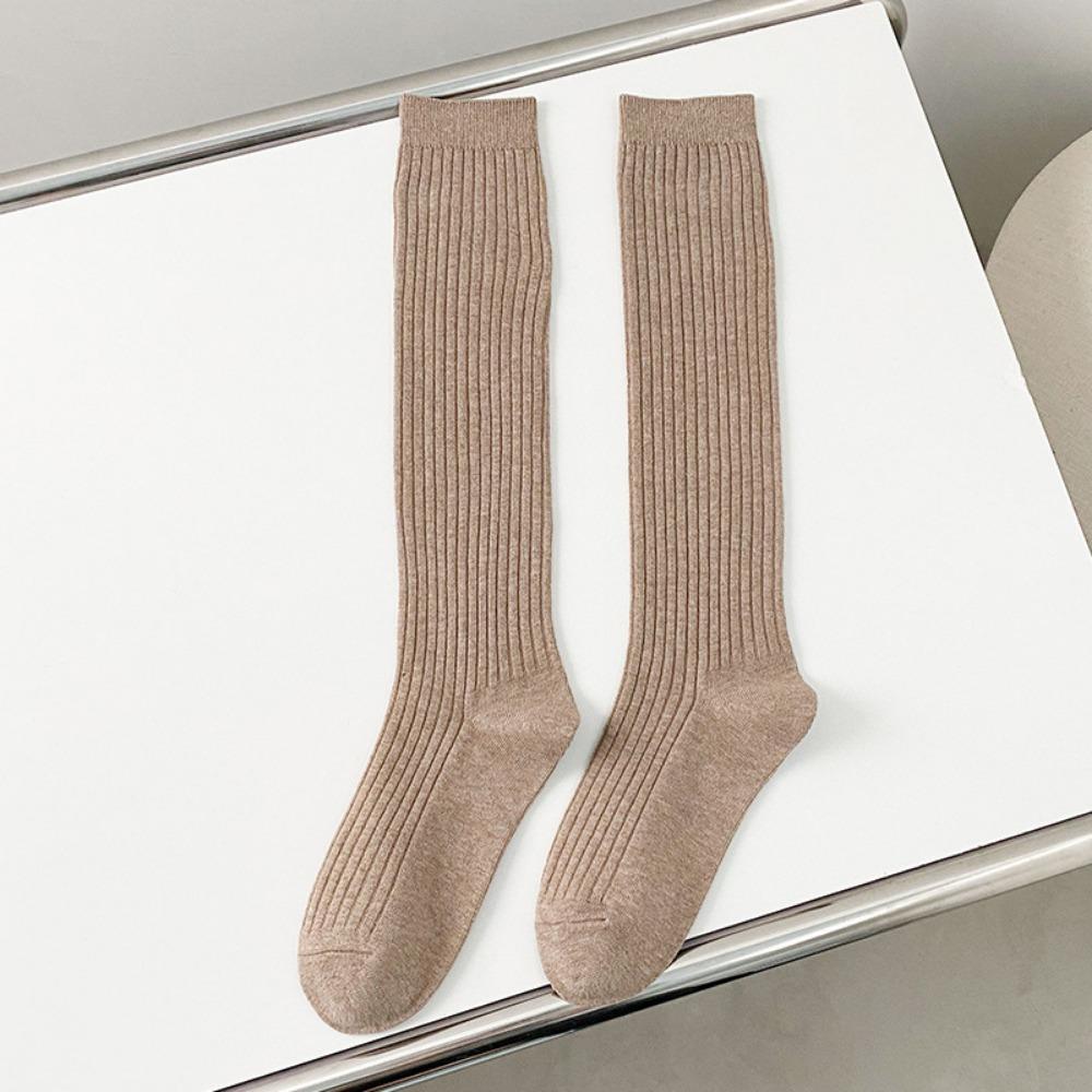 Solid Color Women Stockings Nylon Long Knee High Socks Fashion Soft Warm Socks