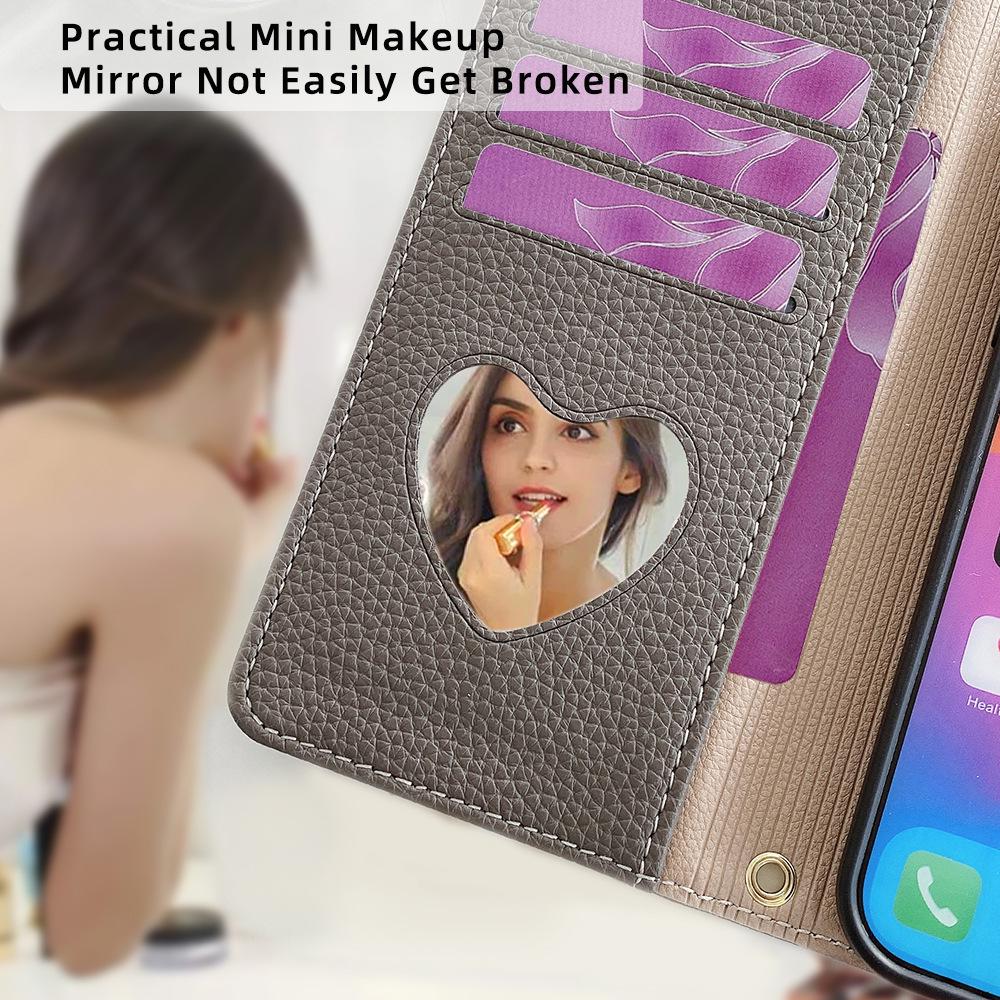 Красный Рисовый 15 5G Флип-кейс для Xiaomi Poco C75 с Слотом для Карты и Держателем A7Pro
