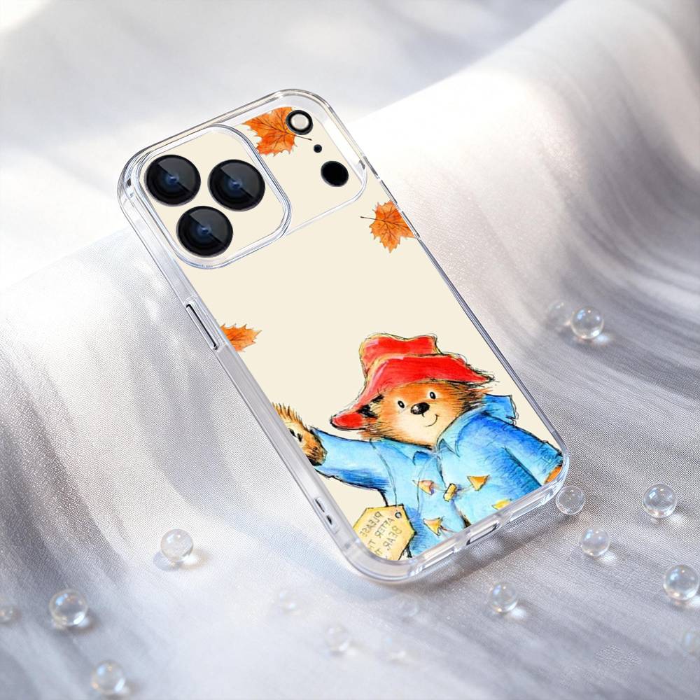 P-PaddingtonS Bear Cute Transport Phone Case For iPhone 17,16,15,14,13,12,11,Pro,XS,Max,XR,Plus,E,SE4,Mini Shockproof Soft Cover