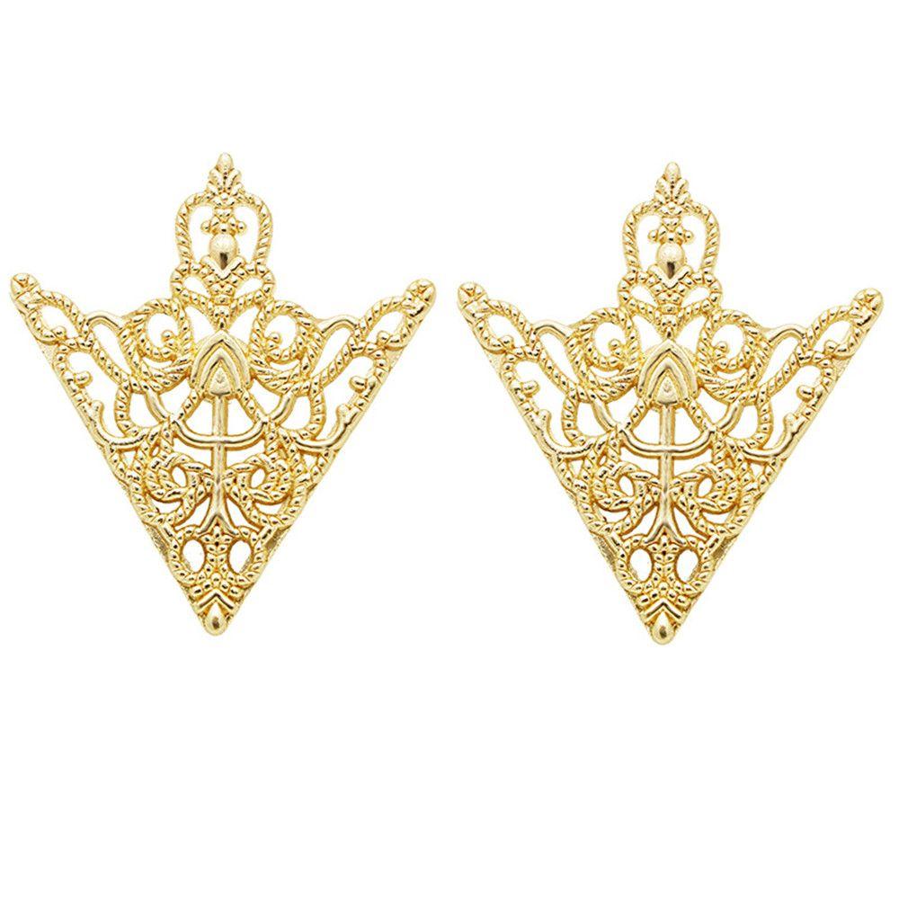 Exquisite Wedding Crown Hollowed Out Clothing Accessories Corner Badge Triangle Pins Brooch