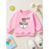 European sizes Adorable Capybara Kids' Crewneck Sweatshirt, a Casual Long-Sleeve Pullover Made of  with a Bit of Stretch, Perfect for Fall And Winter